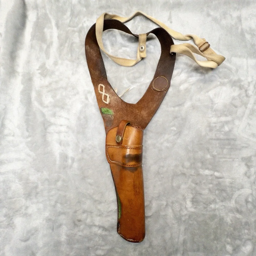 Vtg Brauer Bros Leather Shoulder Holster HS46 *Repaired* Made In USA